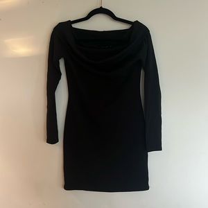Black off the shoulder dress